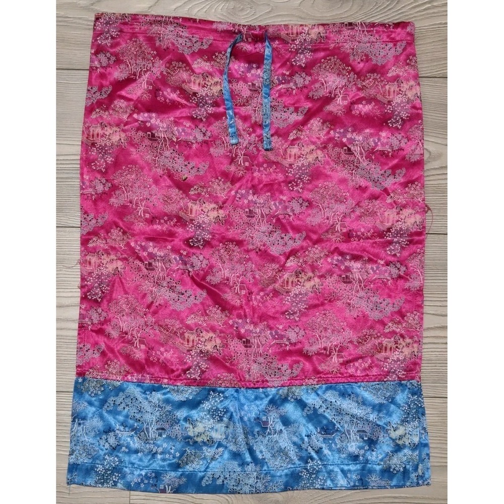 Limited Too Skirt Y2K Silky Rayon / Acetate Girls Size 10 Floral Asian Japanese